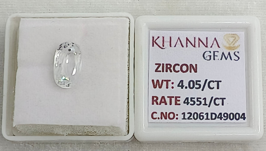 4.05/CT Natural Zircon with Govt. Lab certificate-12061D49004