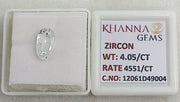 4.05/CT Natural Zircon with Govt. Lab certificate-12061D49004
