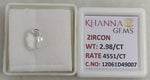 Load image into Gallery viewer, 2.98/CT Natural Zircon with Govt. Lab certificate-12061D49007