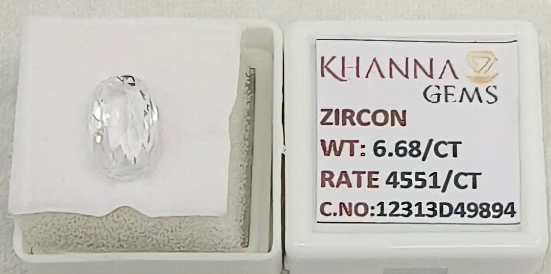 6.68/CT Natural Zircon with Govt. Lab certificate-12313D49894