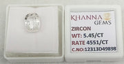 5.45/CT Natural Zircon with Govt. Lab certificate-12313D49898