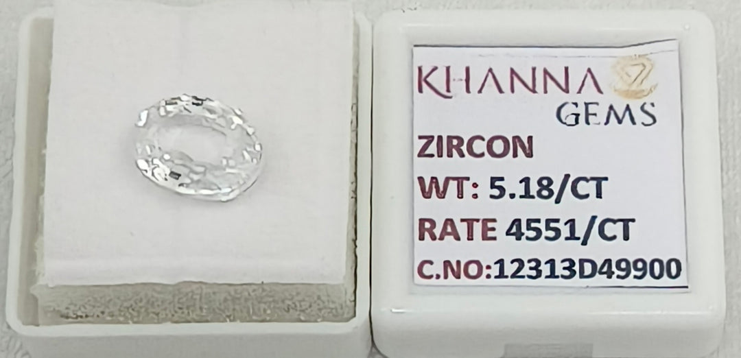 5.18/CT Natural Zircon with Govt. Lab certificate-12313D49900
