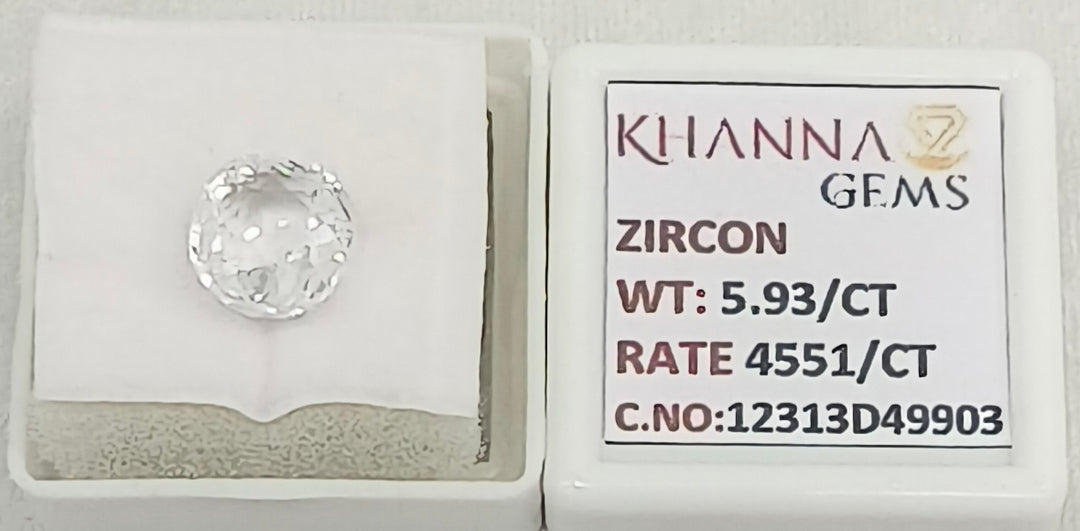 5.93/CT Natural Zircon with Govt. Lab certificate-12313D49903