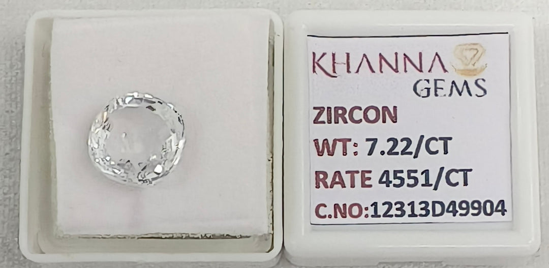7.22/CT Natural Zircon with Govt. Lab certificate-12313D49904