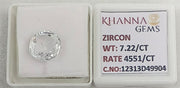 7.22/CT Natural Zircon with Govt. Lab certificate-12313D49904