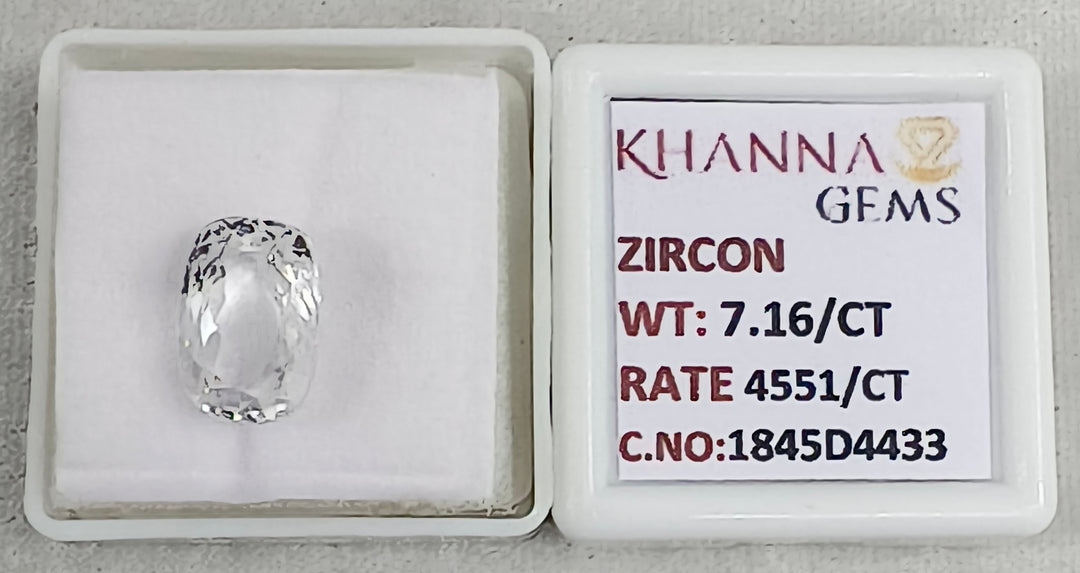 7.16/CT Natural Zircon with Govt. Lab certificate-1845D4433