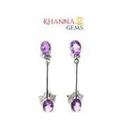 5.40/GM Royal Zircon- Amethyst Earrings - G0033