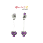 Load image into Gallery viewer, 5.20/GM Royal Zircon Amethyst Earrings - G0034