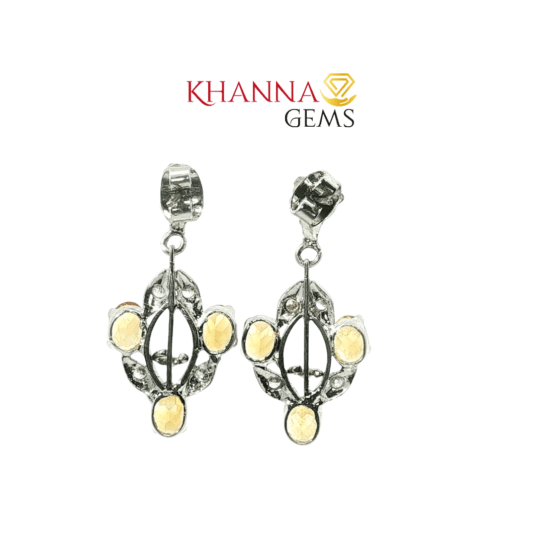8.30/GM Royal Zircon - Citrine Earrings - G0032