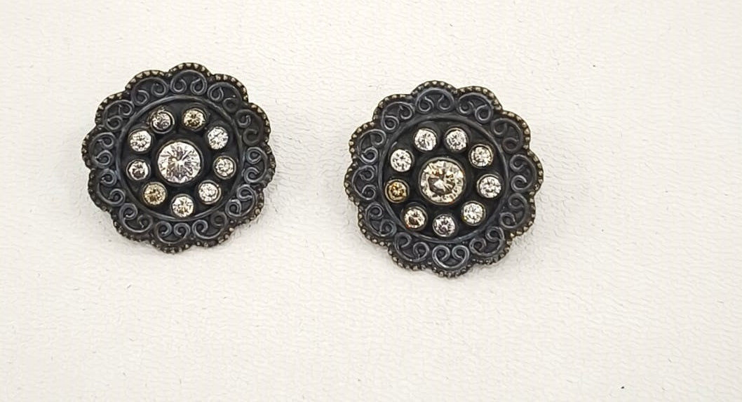 15.20/GM ZIRCON SILVER EAR RINGS (525)