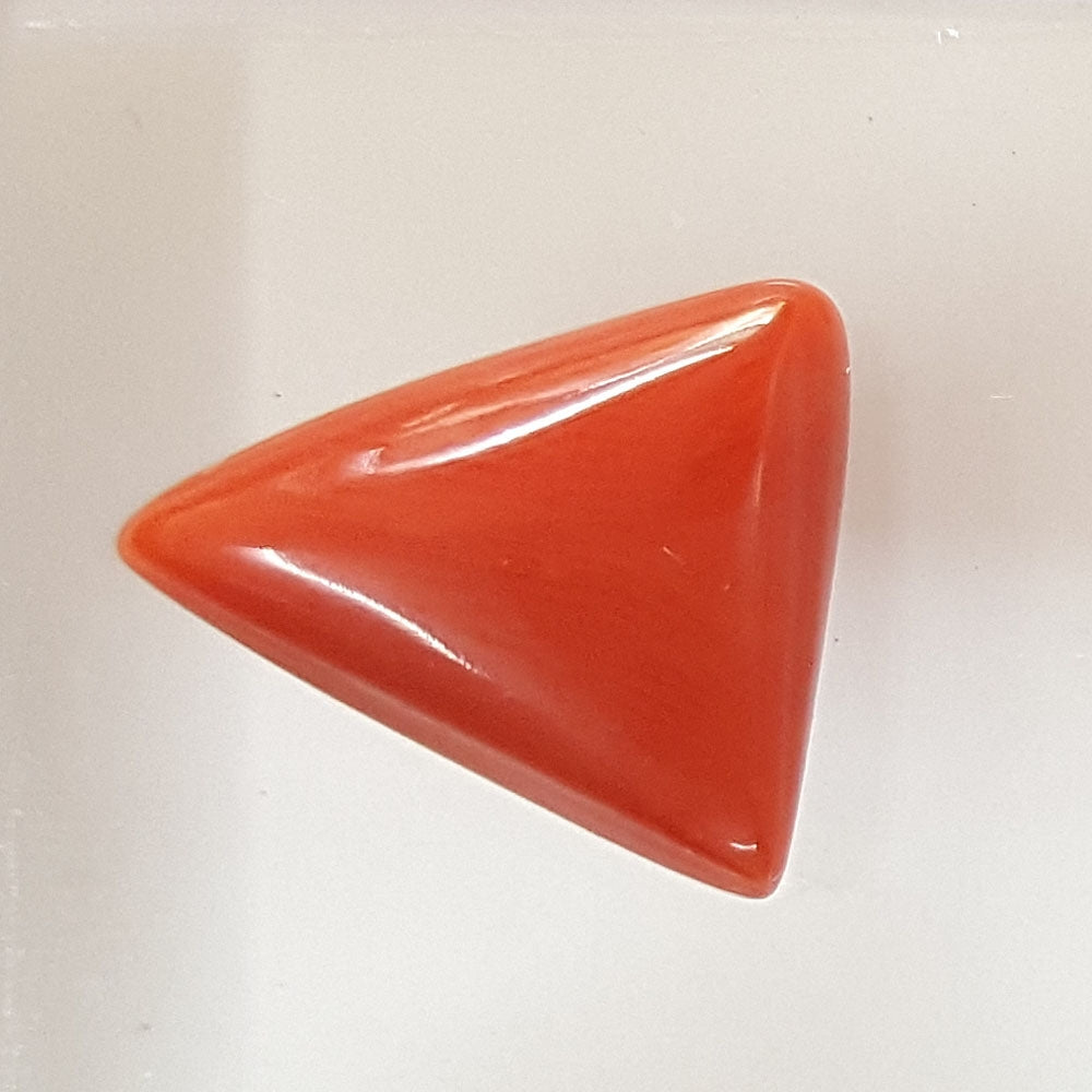 5.28 Ratti Natural Italian Triangular Moonga-(1054)
