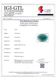 24.79/CT Natural Panna Stone with Govt. Lab Certificate (1221)