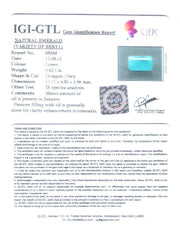 3.62/CT Natural Panna Stone with Govt. Lab Certificate (4551)