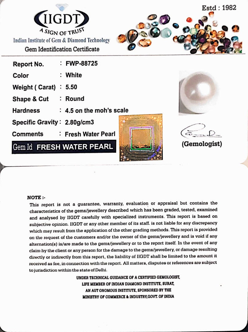 5.50/CT Natura Fresh Water Pearl (277)