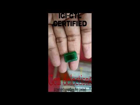 13.40/CT Natural Panna Stone With Govt. Lab Certificate (4551)
