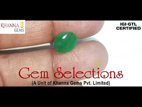 3.09/CT Natural Panna Stone with Govt. Lab Certificate (8991)