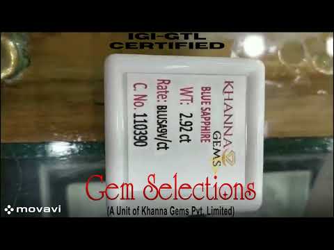 2.90/CT Natural Blue Sapphire with Govt Lab Certificate-BLUSA9V