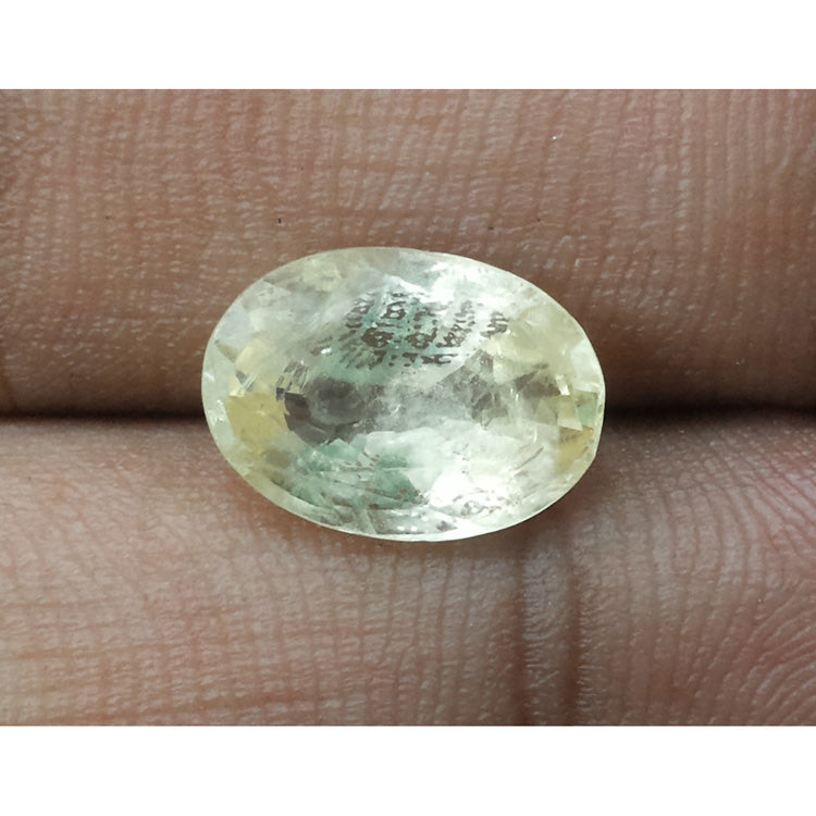 4.28/CT Natural Yellow Sapphire with Govt Lab Certificate-(YELSA9W)