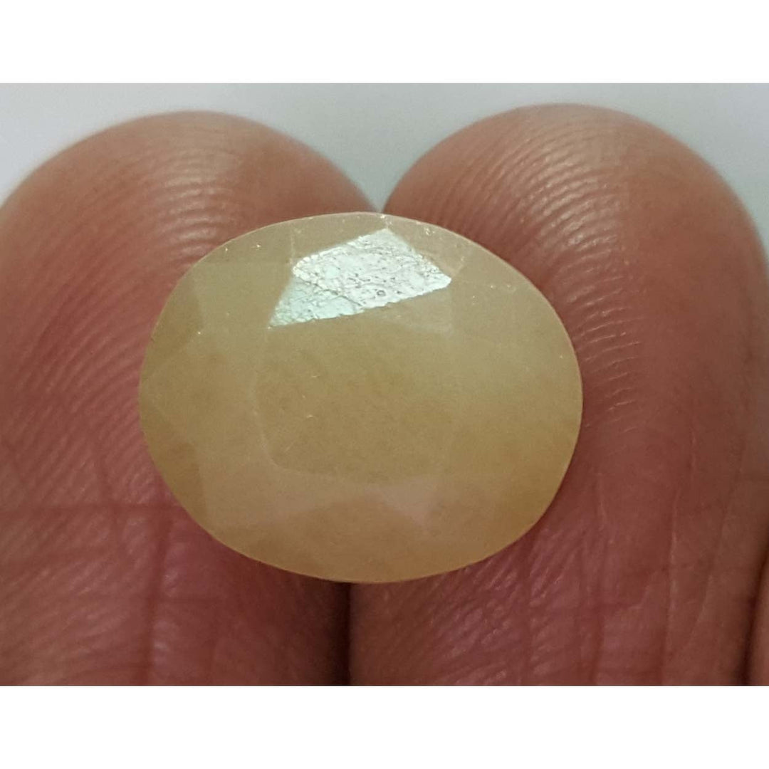 10.90 Ratti Natural Yellow Sapphire With Govt Lab Certificate-(1221)