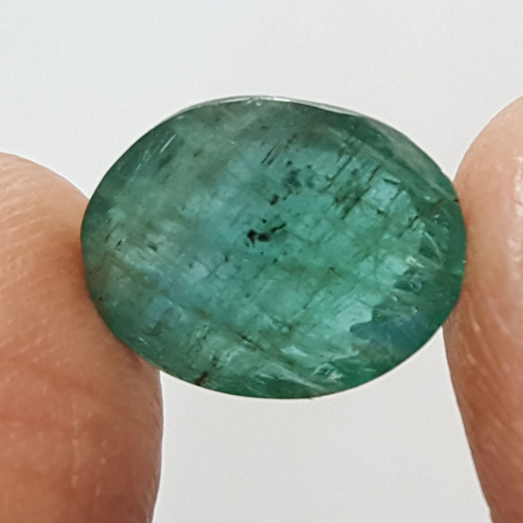 4.39/CT Natural Panna Stone With Govt. Lab Certificate (6771)