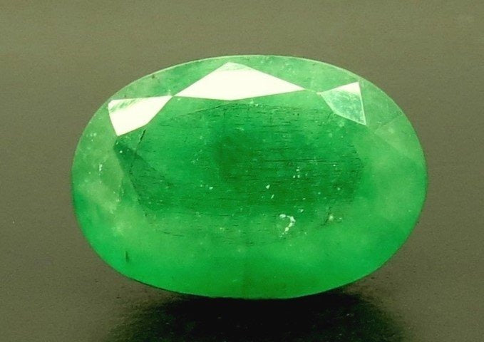7.61/CT Natural Panna Stone with Govt. Lab Certificate (6771)