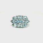 Load and play video in Gallery viewer, 6.54/GM  BLUE TOPAZ ZIRCON RING Earrings - G0626