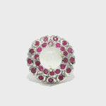 Load and play video in Gallery viewer, 5.25/GM  MOON STONE RUBY RING Earrings - G0575