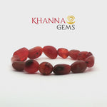 Load and play video in Gallery viewer, Natural Red Carnelian Tumble Bracelet