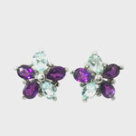 Load and play video in Gallery viewer, 5.70/GM Royal Amethyst BLUE TOPAZ Earrings - G0044