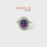 Load and play video in Gallery viewer, 4.34/GM  AMETHYST ZIRCON RING Earrings - G0518