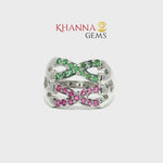 Load and play video in Gallery viewer, 4.08/GM  RUBY EMERALD RING Earrings - G0618