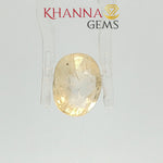 Load and play video in Gallery viewer, 4.51/CT Natural Yellow Sapphire Stone with Govt Lab Certificate-117239