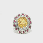 Load and play video in Gallery viewer, 5.64/GM  CITRINE RUBYZIRCON RING Earrings - G0536
