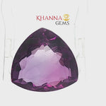 Load and play video in Gallery viewer, 8.95/CT Natural Certified Amethyst Triangular Gemstone -AME-252901