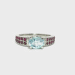 Load and play video in Gallery viewer, 3.60/GM  SPIN BLUE TOPAZ RING Earrings - G0555