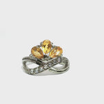 Load and play video in Gallery viewer, 4.40/GM  CITRINE ZIRCON RING Earrings - G0583