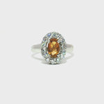 Load and play video in Gallery viewer, 4.68/GM  CITRINE ZIRCON RING Earrings - G0543
