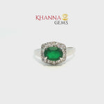 Load and play video in Gallery viewer, 2.62/GM  GREEN ONYX ZIRCON RING Earrings - G0615
