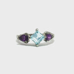 Load and play video in Gallery viewer, 4.80/GM  AMETHYST BLUE TOPAZ RING Earrings - G0637
