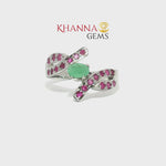 Load and play video in Gallery viewer, 3.88/GM  RUBY EMERALD RING Earrings - G0594