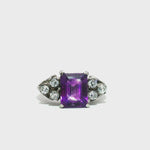 Load and play video in Gallery viewer, 6.00/GM  AMETHYST ZIRCON RING Earrings - G0681