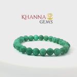 Load and play video in Gallery viewer, Natural Amazonite Dark Colour Bracelet