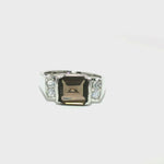 Load and play video in Gallery viewer, 4.31/GM  SMOKY TOPAZ ZIRCON RING Earrings - G0603