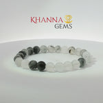 Load and play video in Gallery viewer, Natural Black Rutile Bracelet
