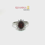 Load and play video in Gallery viewer, 3.47/GM  GARNET ZIRCON RING Earrings - G0372