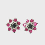 Load and play video in Gallery viewer, 5.7/GM Natural Ruby &amp; Black Onyx Earrings - ROE00220