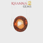 Load and play video in Gallery viewer, 4.75/Carat Natural Hessonite Stone with Govt. Lab Certificate- 91996