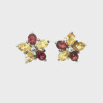 Load and play video in Gallery viewer, 5.70/GM  YELLOW TOPAZ GARNRT RING Earrings - G0571