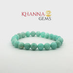 Load and play video in Gallery viewer, Natural Amazonite Light Colour Bracelet