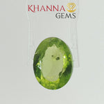 Load and play video in Gallery viewer, 7.56/CT Natural Peridot Stone With Govt. Lab Certificate-7987D31856